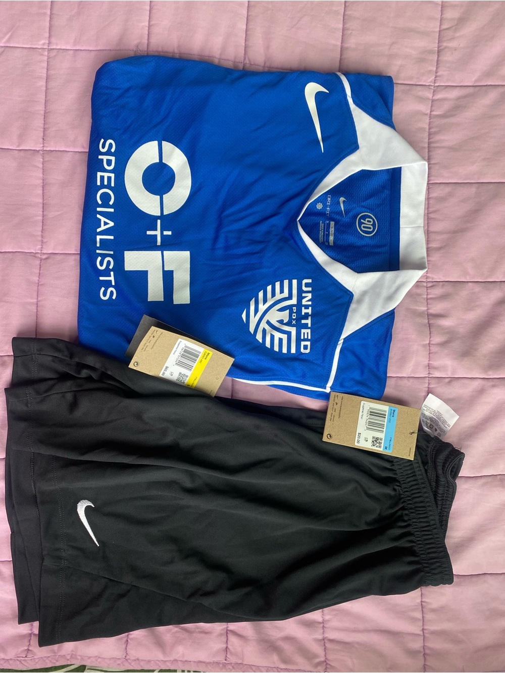 Nike Blue and Black Men's Athletic Shorts Set